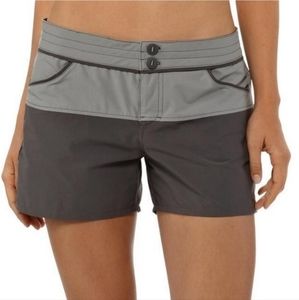 Patagonia Women's Colorblock Stretch Wavefarer® Shorts in grey; size 0